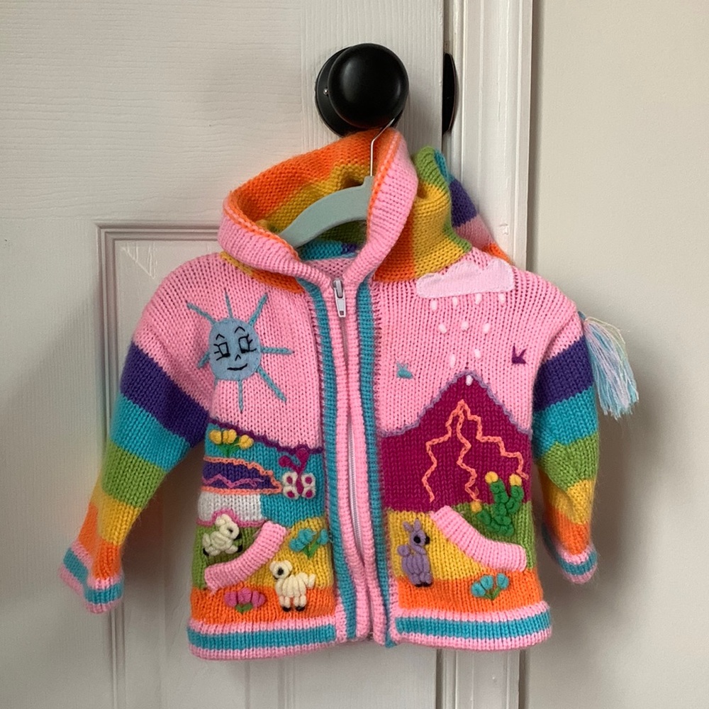Colorful Knit Peruvian sweater - 12-18 months